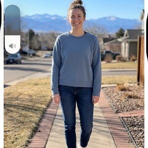 Quince Slate Blue Crewneck Sweatshirt